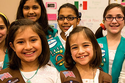 Brownies and Junior Girl scouts at Third Presbyterian Church